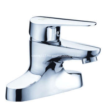 Chrome Brass 2-Hole Basin Tap For Bathroom